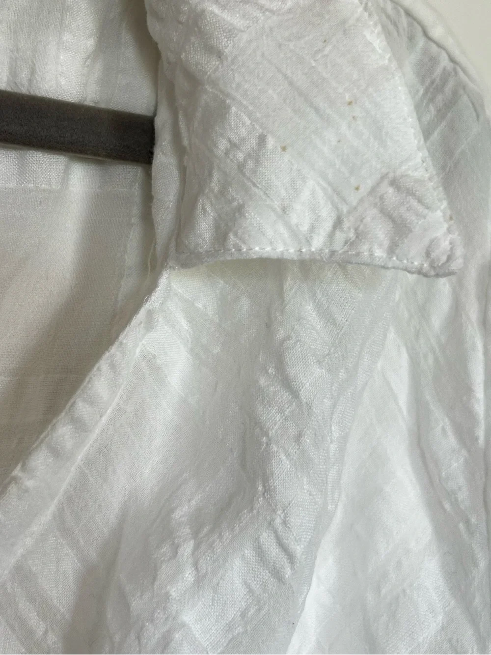 Anthropologie Gauzy Deep V Neck Cropped Long Puff Sleeve Blouse Size Small